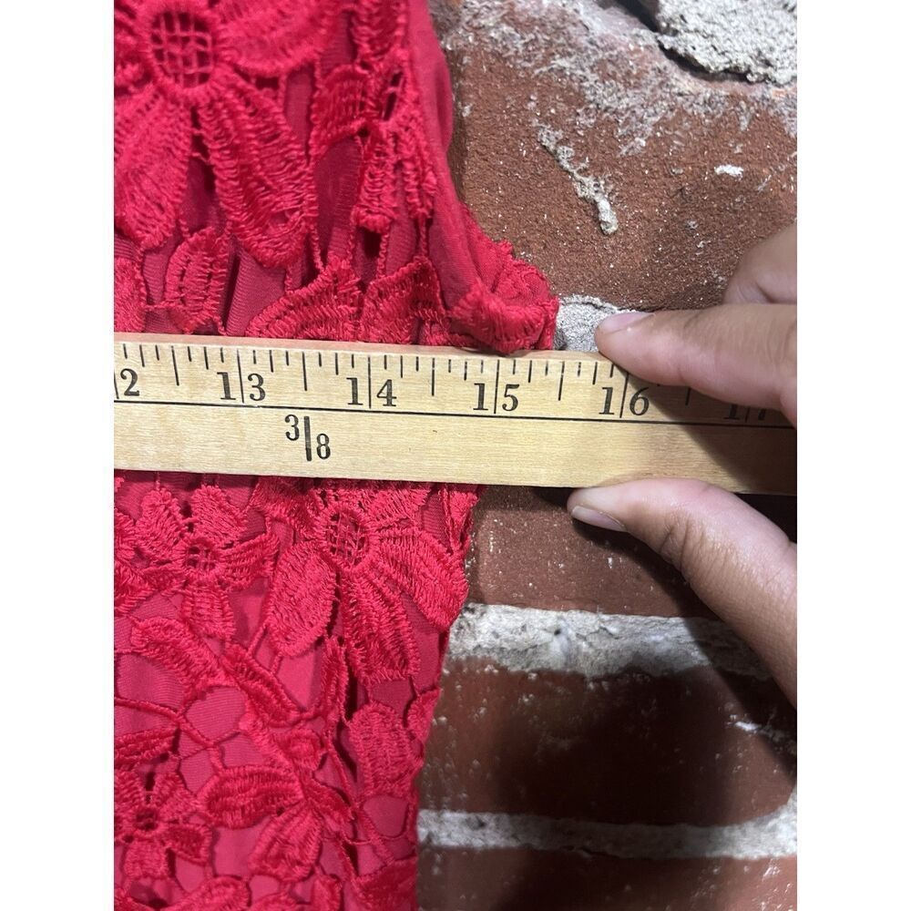 Lauren Ralph Lauren Hot Pink Floral Lace Overlay Sheath Dress Size 2 Womens - Picture 4 of 5